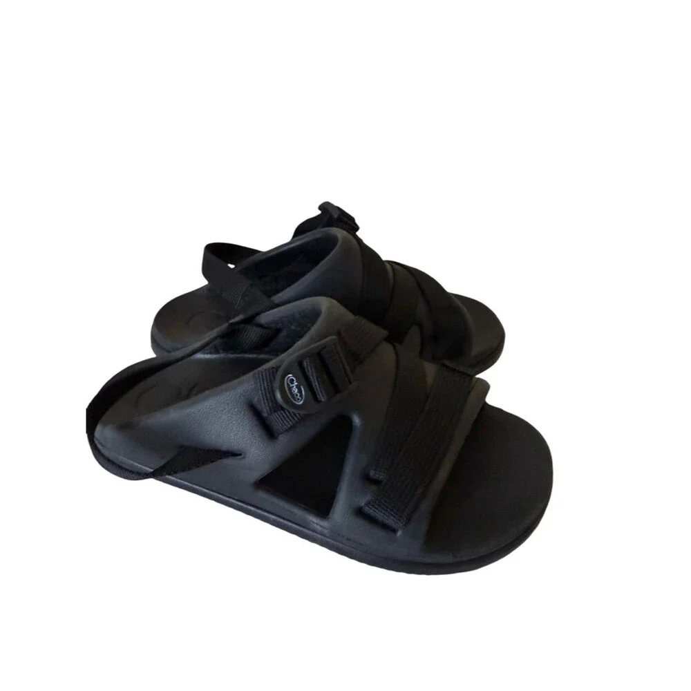 Chaco Kids Chillos Slide Sandals Size 2 Black Strappy Slip On Boys